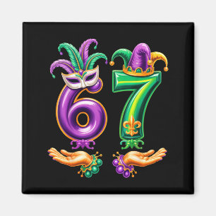 Íman 67 Seis Sete Mardi Gras Engraçado 6 7 Meme Para Ho