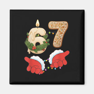 Íman 67 Seis Sete Meme Natal Vela Gengibre Gen