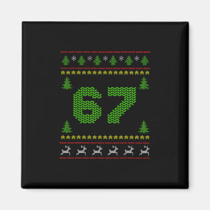 Íman 67 Seis Sete Natal Tricô 67 Roupa de Natal Feia