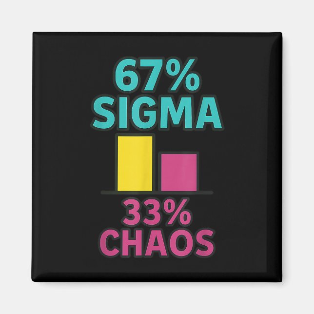 Íman 67% Sigma 33% Caos 67 Energia Aura Seis Sete Rizz (Frente)