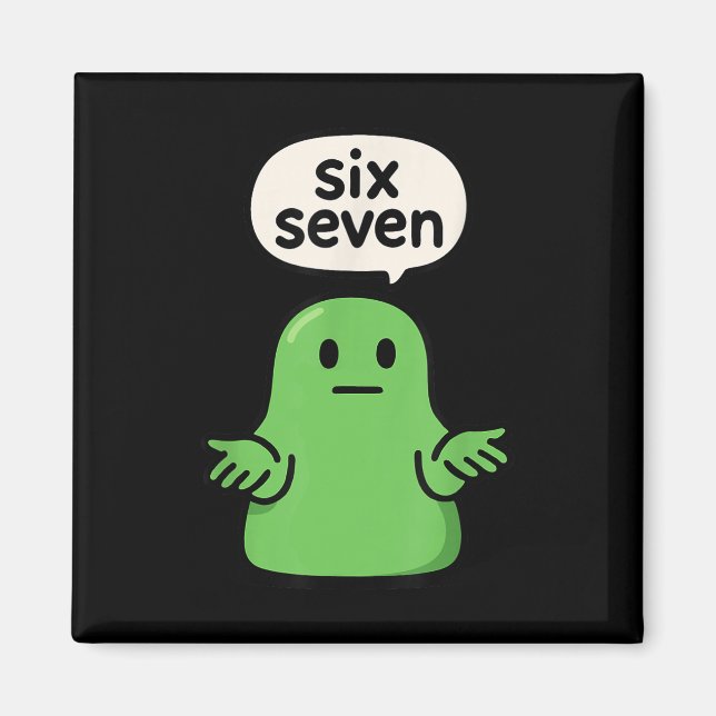 Íman 67 Six Seven 6-7 Slime de Blob Verde - Bra Diverti (Frente)