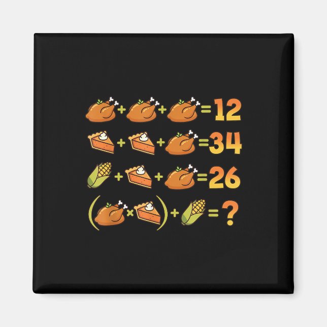 Íman 67 Six Seven Meme Math Thanksgiving Equation Logic (Frente)