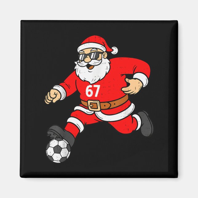 Íman 67 Soccer Santa Six Seven Meme Christmas Srt Men B (Frente)