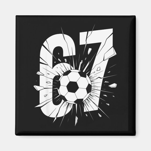 Íman 67 Soccer Six Seven 6 7 Meme 67  (Frente)