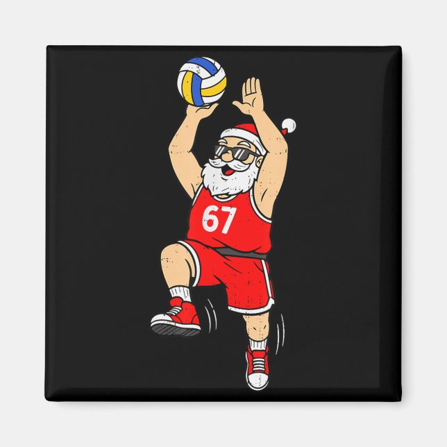 Íman 67 Volleyball Santa Six Seven Meme Christmas Srt M (Frente)