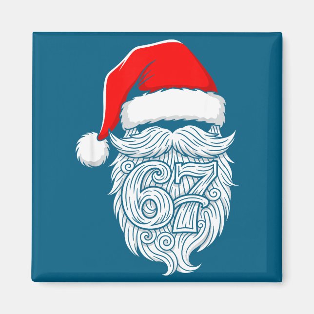 Íman 6 7 Christmas 67 Santa Six Seven Christmas Boys Te (Frente)