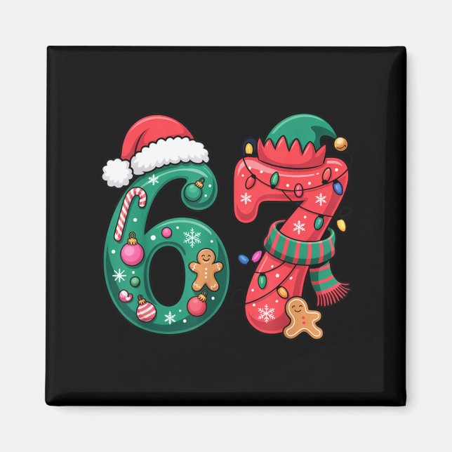 Íman 6 7 Christmas Duo Meme Outfit For Funny Holiday Hu (Frente)