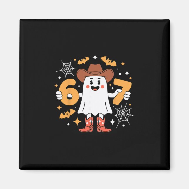 Íman 6 7 Fantasma de Halloween 67 Meme Geração Alfa Sei (Frente)