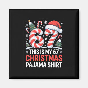 Íman 6-7 Meme Gen Alpha Este É Meu 67 Pijama De Natal 