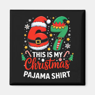 Íman 6 7 Natal Six Seven Meme Minha Camisa de Natal do 