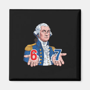 Íman 6 7 Washington Engraçado 67 Fantasia Meme Seis Set