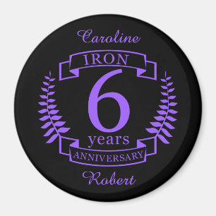 Íman 6 anos de aniversário do casamento de ferro