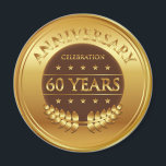 Íman 6 anos Dourados<br><div class="desc">Vestido de ouro de 60 anos com uma coroa de louros.</div>