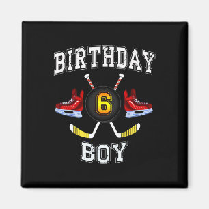 Íman 6 Birthday Boy - Garoto de 6 anos de hóquei no gel