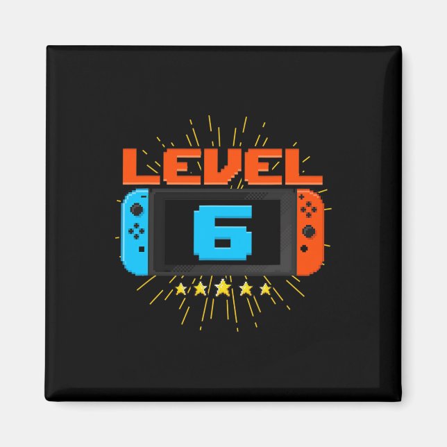 Íman 6 Birthday Boy Level 6 Unlocked Video Game 6 Yea (Frente)