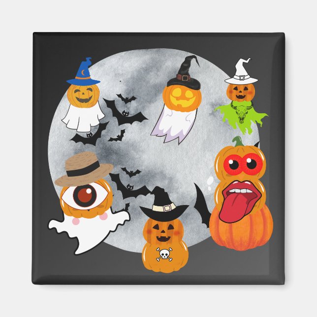 Íman 6 caracteres halloween (Frente)
