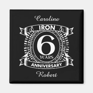 Íman 6 de aniversário de casamento crista angustiada