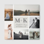 Íman 6 Fotografia Collage Newlyweds Keepsael<br><div class="desc">Uma bela maneira de lembrar um dos melhores dias da sua vida,  o dia do seu casamento. Lembre-se daquele momento especial para sempre com esta colagem de 6 fotos de casamento. Personalize as fotografias e o texto e torne-o seu. Excelente novo presente ou presente de aniversário de casamento.</div>