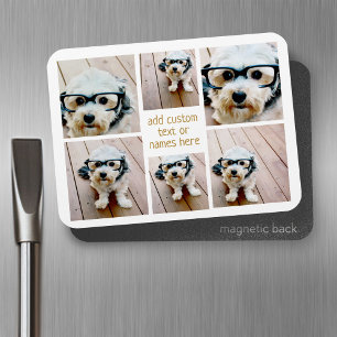 Íman 6 Mínimo de Colagem de Fotografias - Dourado e Bra