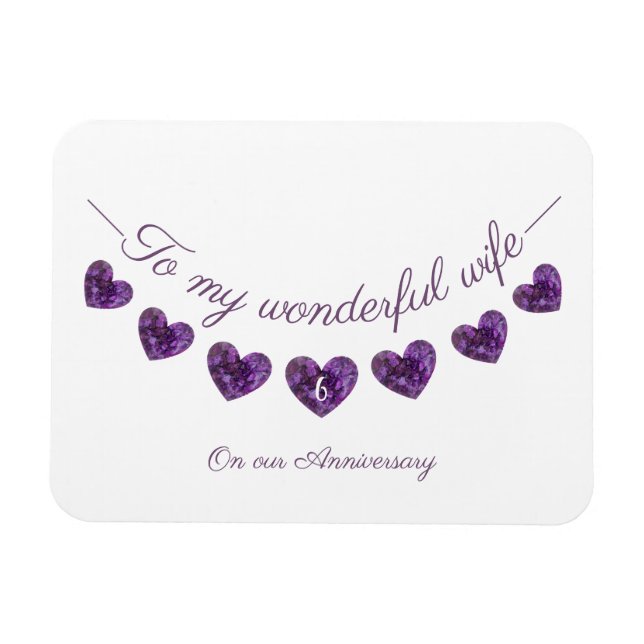 Íman 6 ou qualquer esposa de aniversário de casamento r (Horizontal)