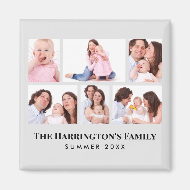 Íman 6 Seções Fotografias Personalizadas - Quadros de C (Frente)