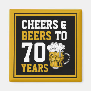 Íman 70 Aniversário Saúde e Cerveja aos 70 anos