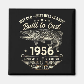 Íman 70th Birthday Fishing Gift Men Original 1956 Lied