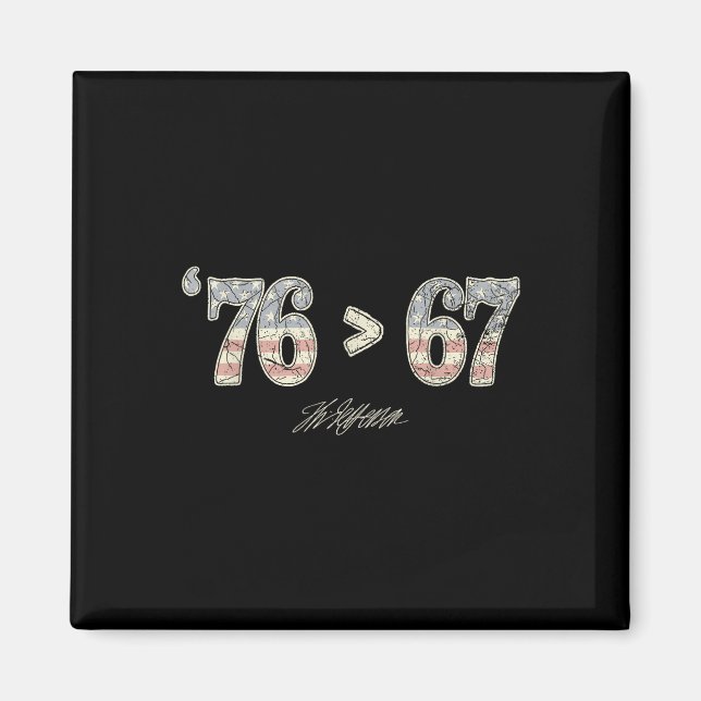 Íman 76 67 Thomas Jefferson Seis Sete 6 7 Meme Gen Alph (Frente)