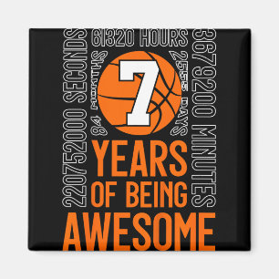 Íman 7 Anos De Aniversário De 7 De Basquete Incrível