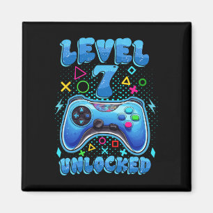 Íman 7 Birthday Boy Level 7 Unlocked Video Gamer Birt