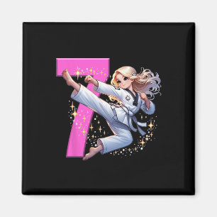 Íman 7 Birthday Girl Martis Party Taekwondo Kar