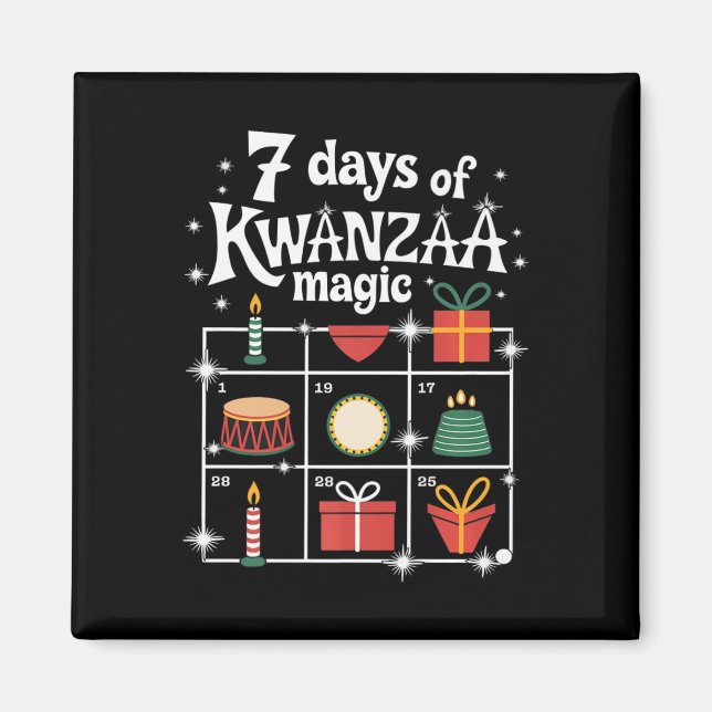 Íman 7 Dias De Kwanzaa Kinara Magic Fesage Magic Symbo (Frente)