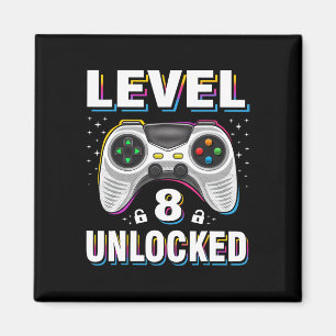 Íman 8º Aniversário Nível 8 Jogador de Vídeo Desbloquea