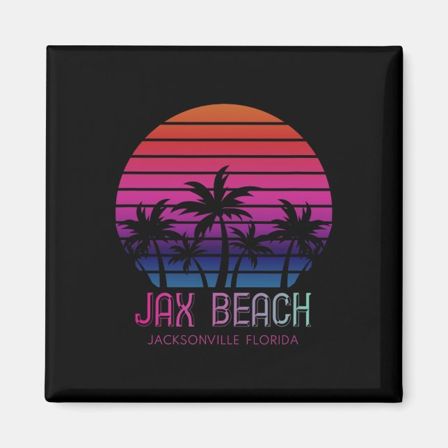 Íman 80 anos 90 retrorreflectores Jacksonville Flórida  (Frente)