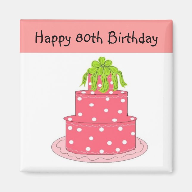 Íman 80 Birthday (Frente)