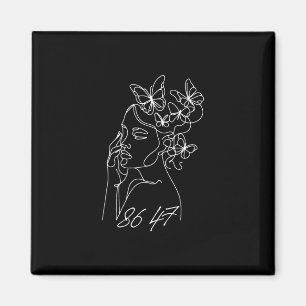 Íman 8647 Anti Trump Floral Resistir 86 47 Impugnar Tru