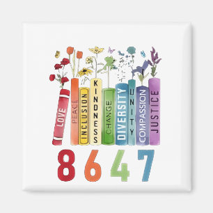 Íman 8647 Sutil Anti-Trump Anti MAGA 86 47 LGBT Floral