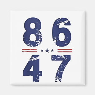 Íman 86 47 Anti Trump 8647 Estilo de Vintagem Retroativ