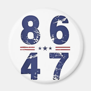 Íman 86 47 Anti Trump 8647 Estilo de Vintagem Retroativ