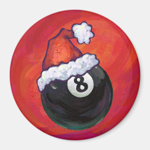 Íman 8 Ball Christmas Hat