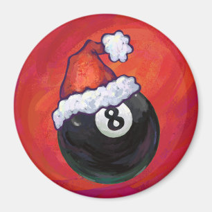 Íman 8 Ball Christmas Red Hat