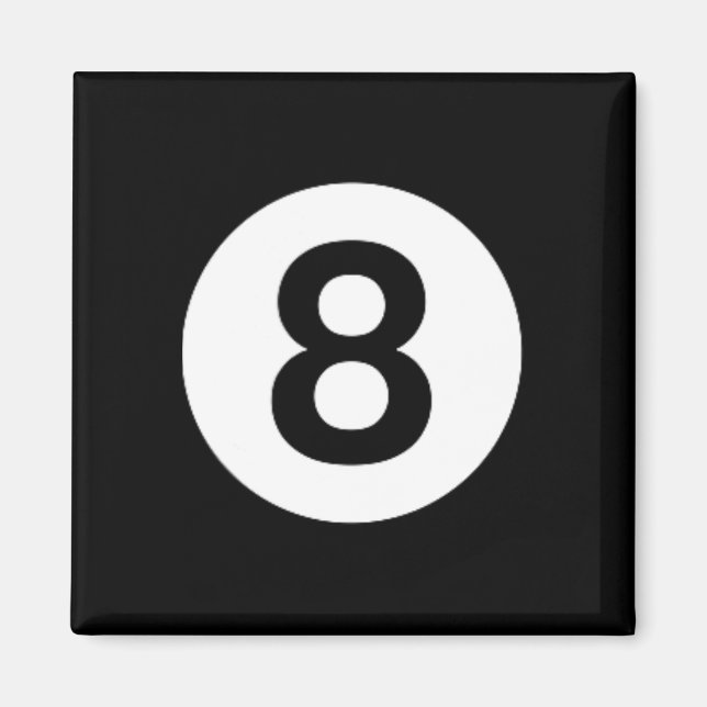 Íman 8 Bilhetes de Piscina Mesa Figuras Oito Bola (Frente)