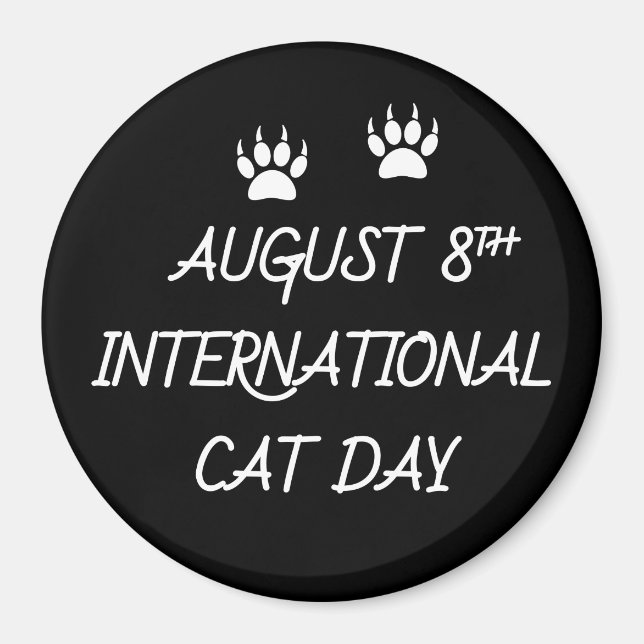 Íman 8 de agosto Dia Internacional da Gata (Frente)