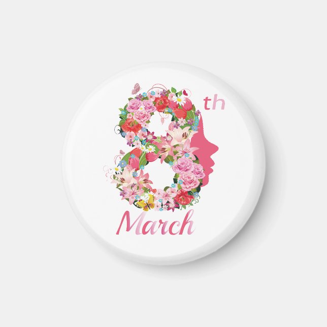 Íman 8 de março Dia Internacional da Mulher (Frente)