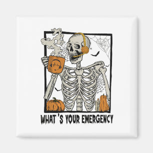 Íman 911 Dispatcher Halloween Skeleton What Your Emerge