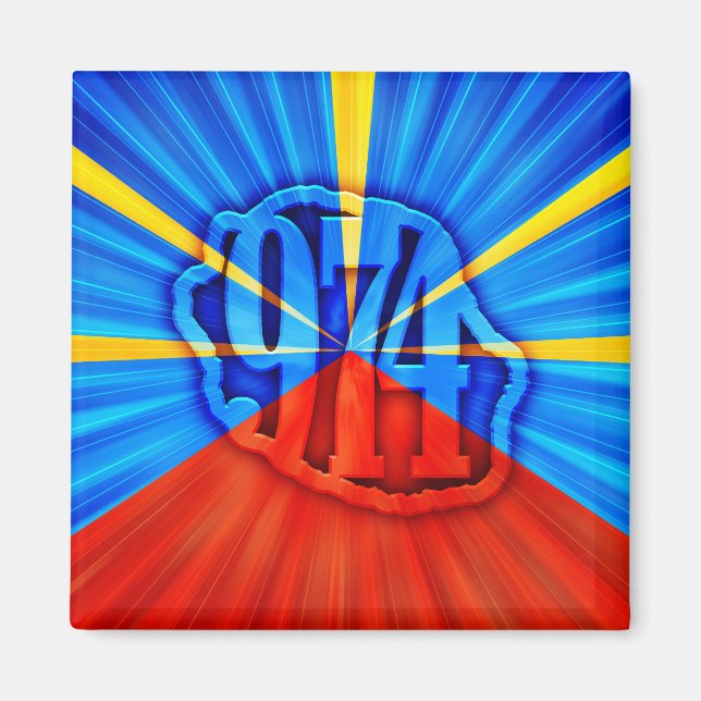 Íman 974 Ile de la Réunion - Drapeau réunionnais (Frente)