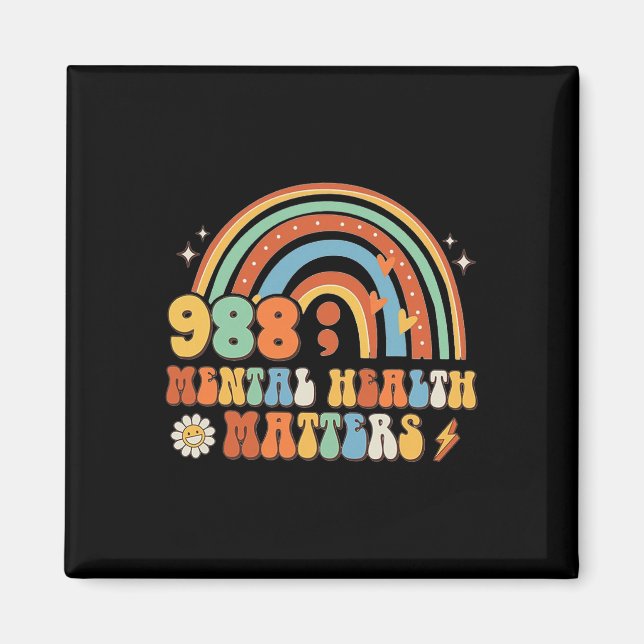 Íman 988 Assuntos de Saúde Mental do Semicolon Prevenir (Frente)