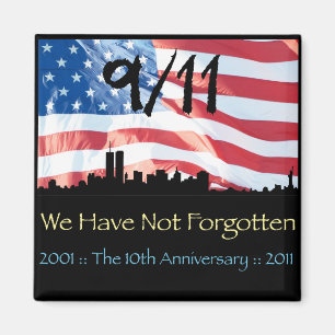 Íman 9/11 10o de aniversário WTC e a bandeira