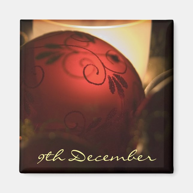 Íman 9 de dezembro de Bauble ・ Magnet (Frente)