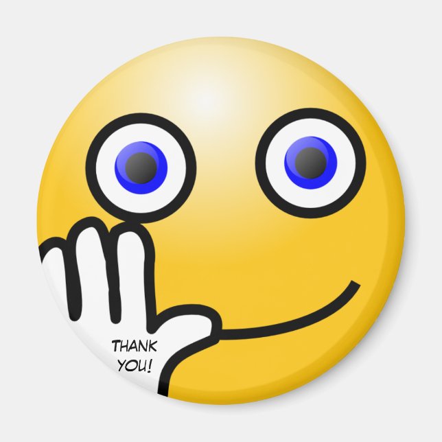 Íman A acenar o emoticon a obrigado! (Frente)